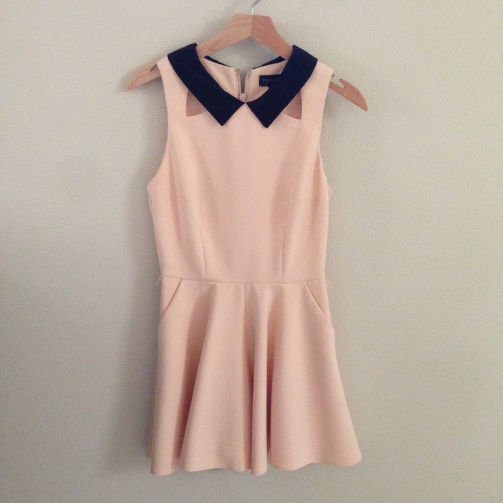 topshop peach blush playsuit